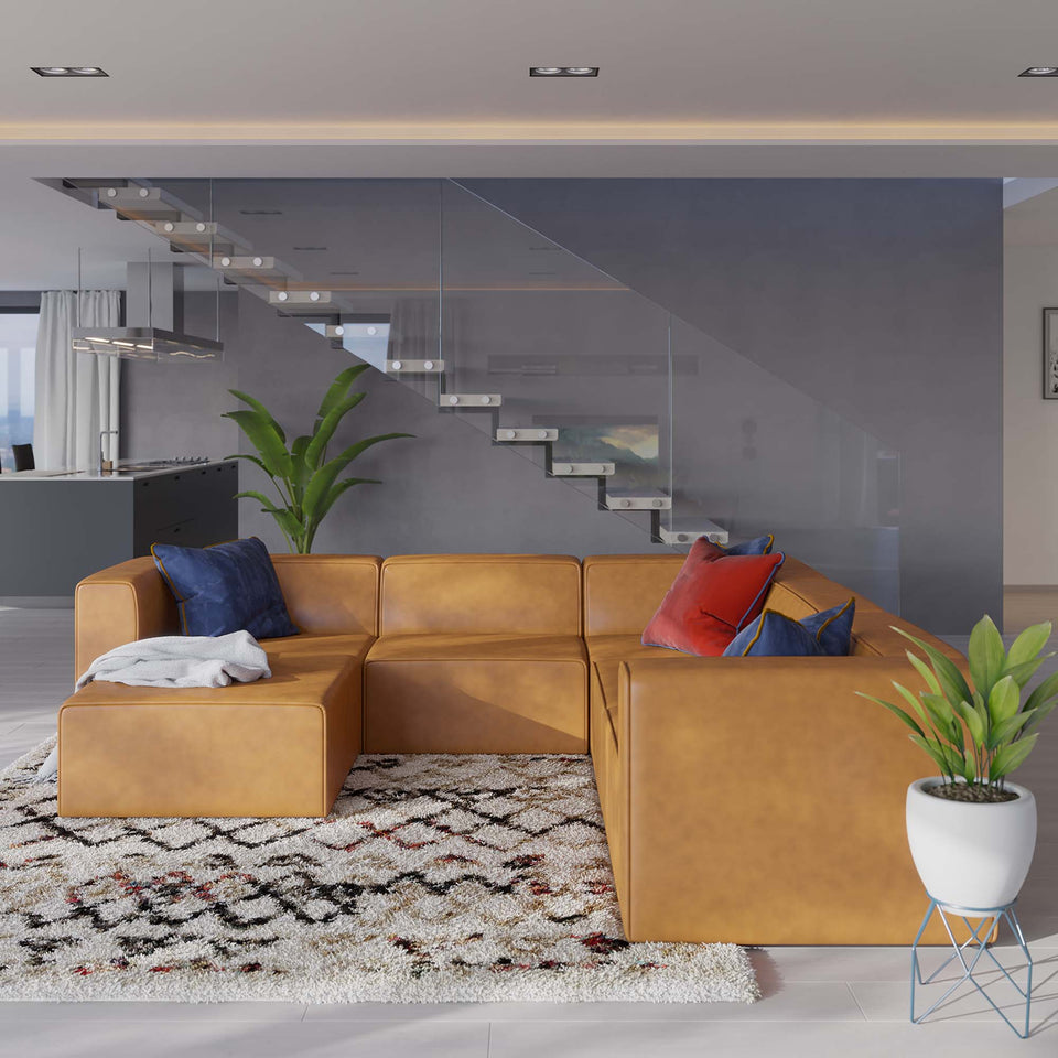 Mingle 6-Piece Vegan Leather Furniture Set by Modway