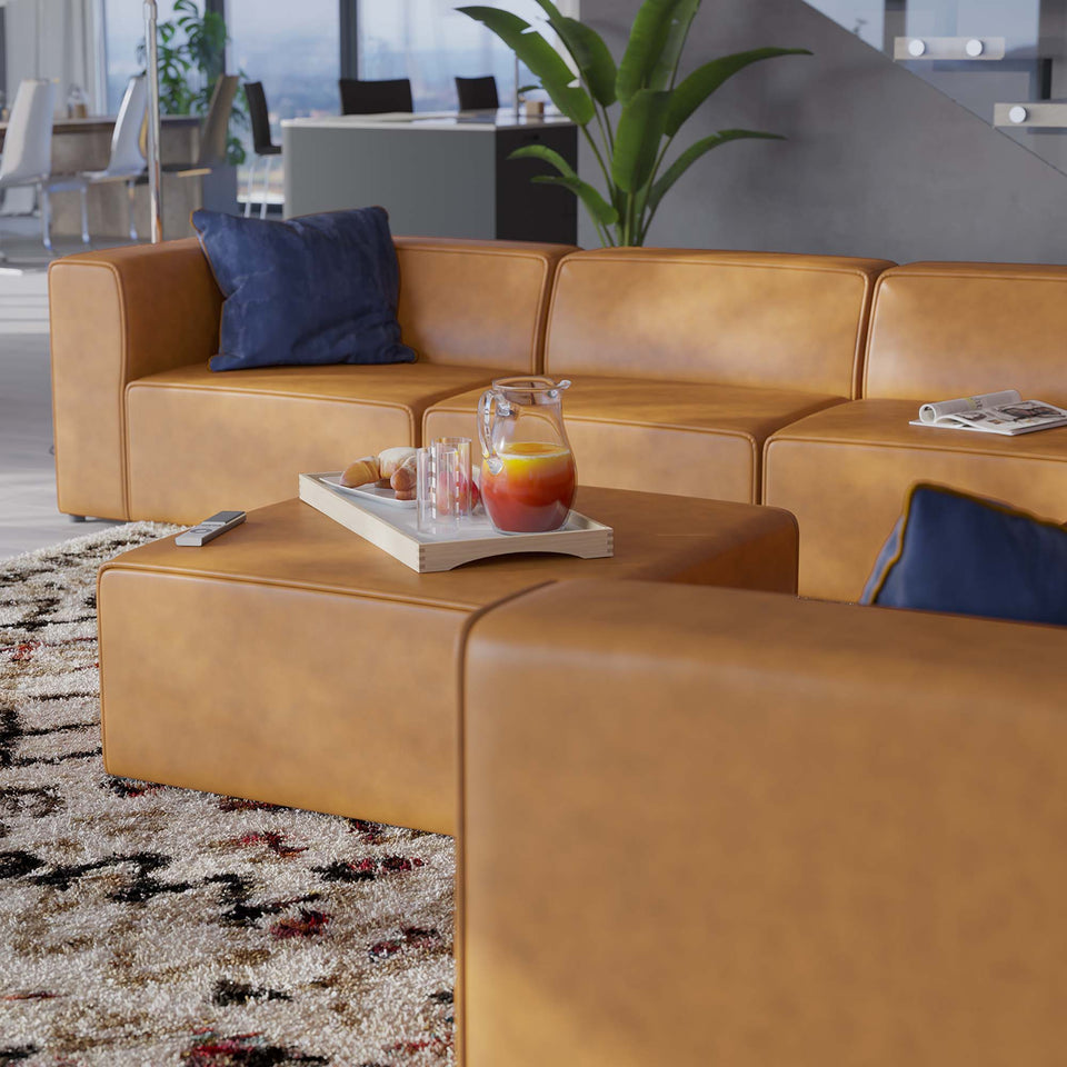 Mingle 8-Piece Vegan Leather Sectional Sofa Set by Modway