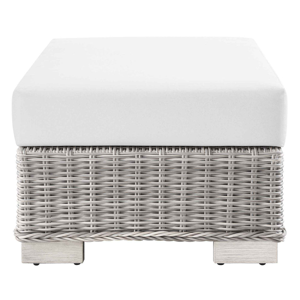 Conway Outdoor Patio Wicker Rattan Ottoman by Modway