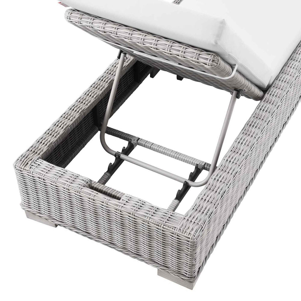 Conway Outdoor Patio Wicker Rattan Chaise Lounge by Modway