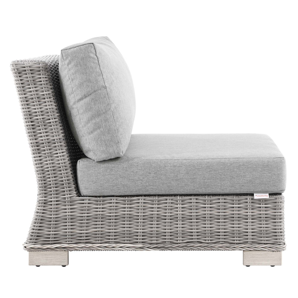 Conway Outdoor Patio Wicker Rattan Armless Chair by Modway