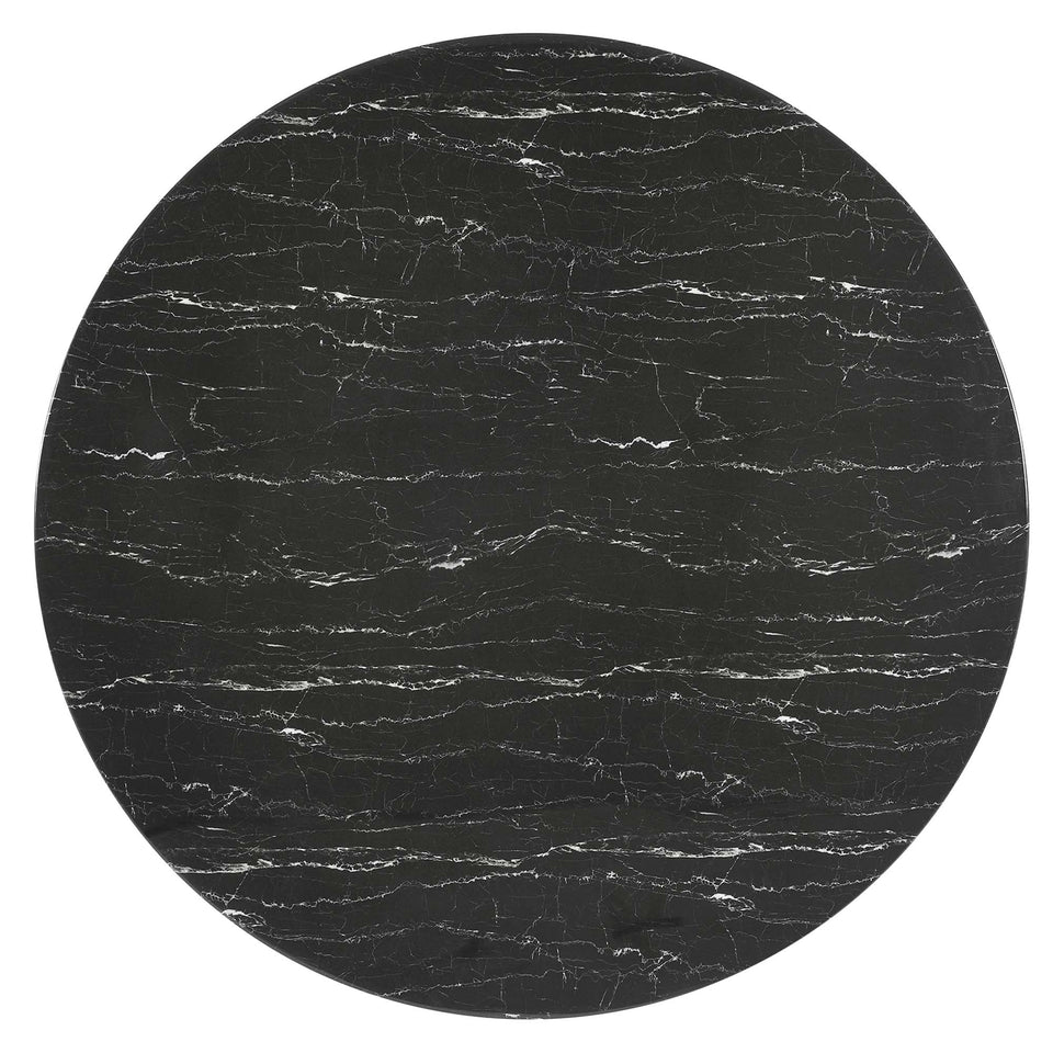 Lippa 60" Round Faux Marble Dining Table by Modway
