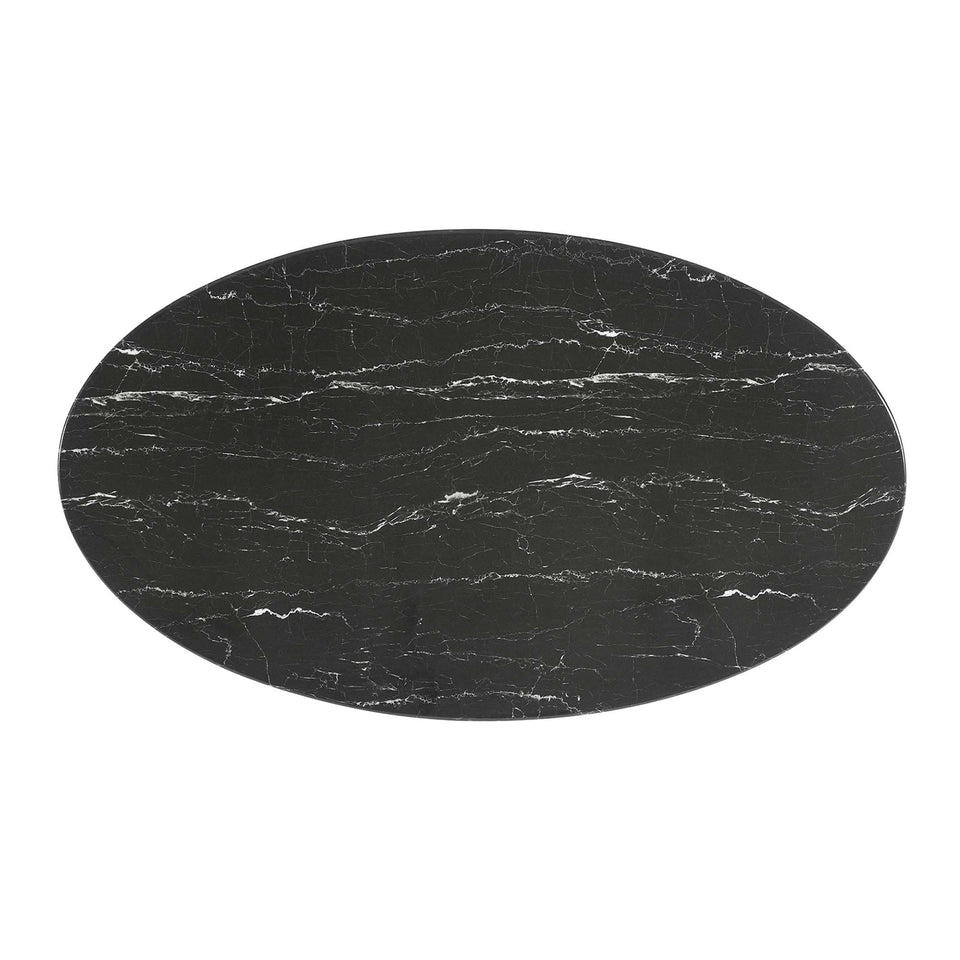 Lippa 54" Oval Faux Marble Dining Table by Modway