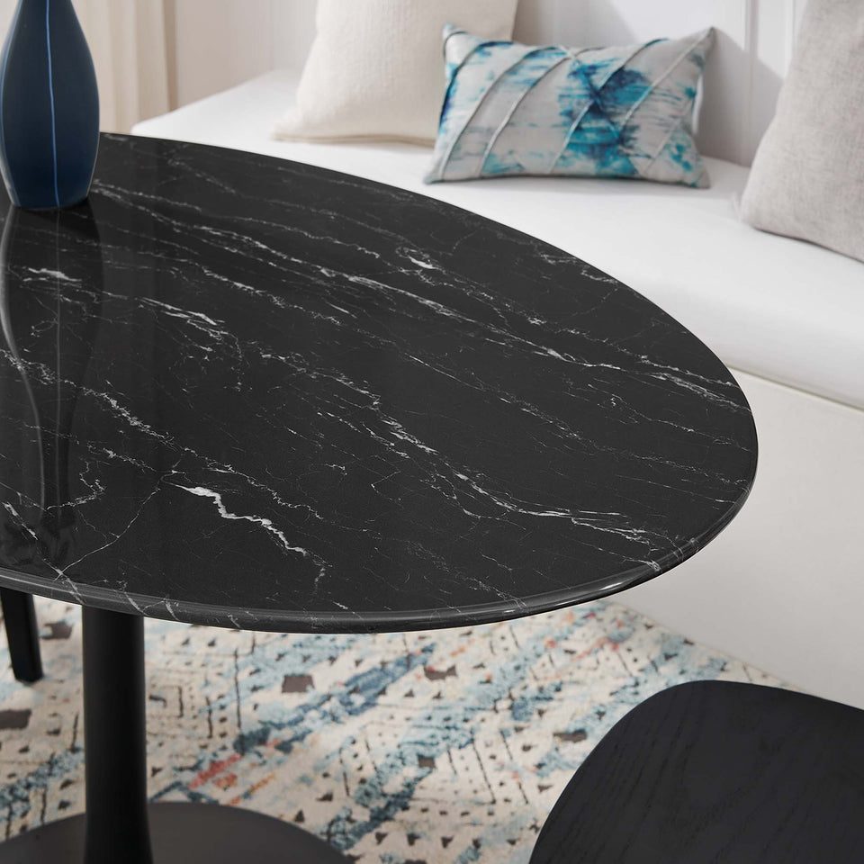 Lippa 54" Oval Faux Marble Dining Table by Modway