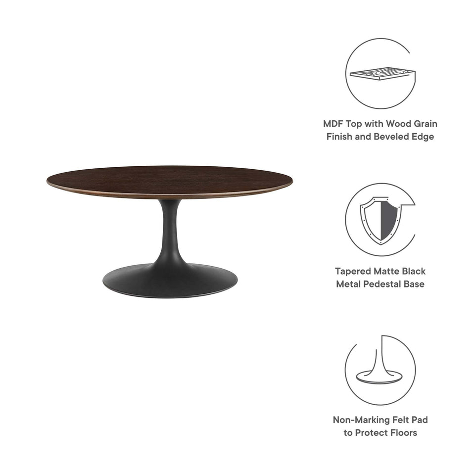 Lippa Round Wood Coffee Table by Modway