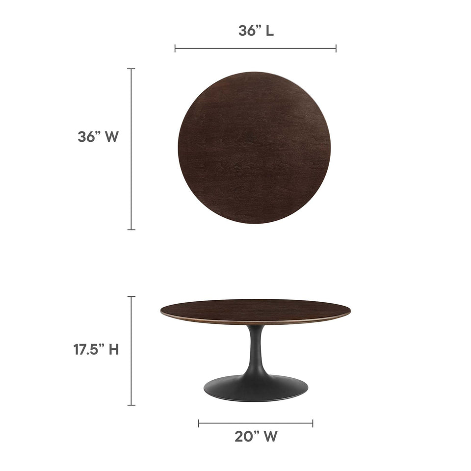 Lippa Round Wood Coffee Table by Modway