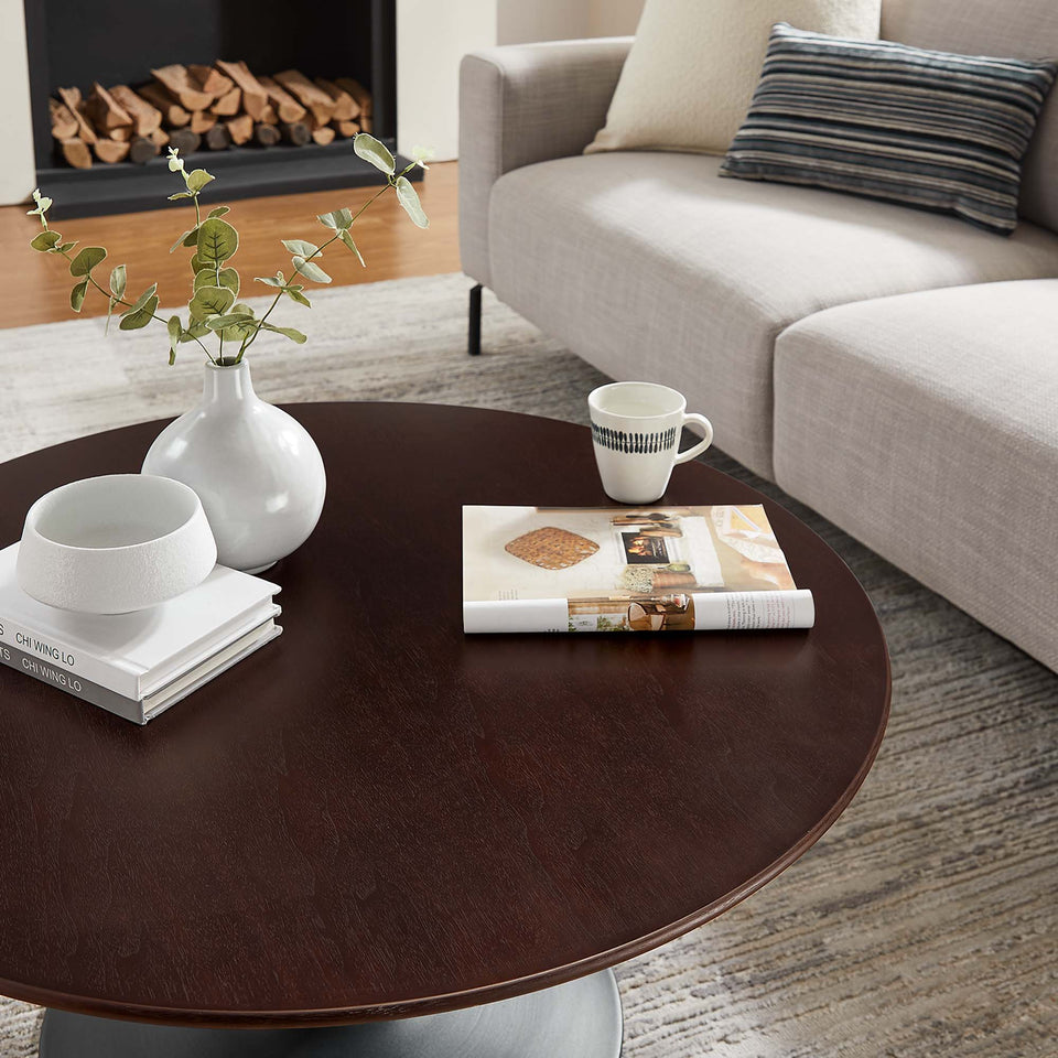 Lippa Round Wood Coffee Table by Modway
