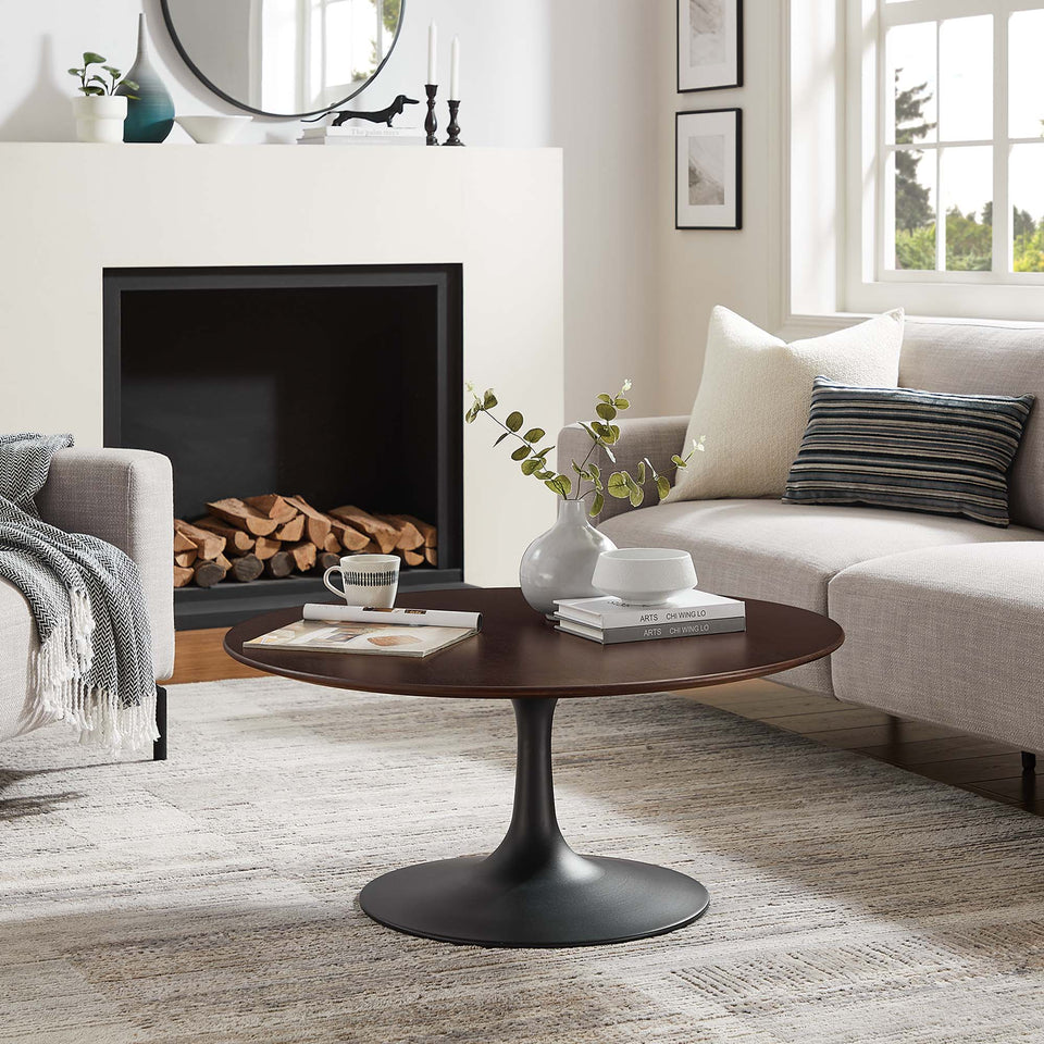 Lippa Round Wood Coffee Table by Modway
