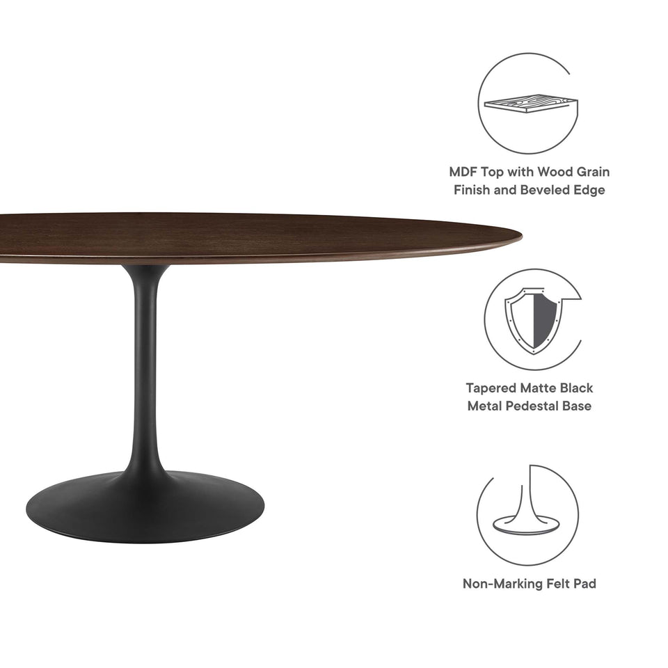 Lippa 78" Oval Wood Dining Table by Modway