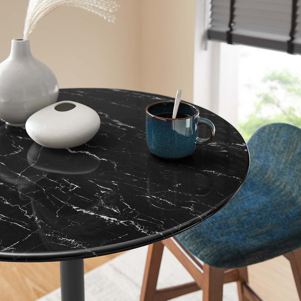 Lippa 28" Round Faux Marble Bar Table by Modway