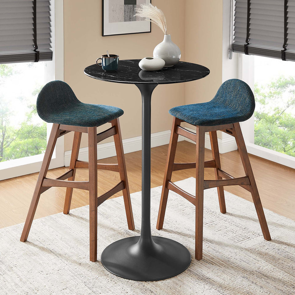 Lippa 28" Round Faux Marble Bar Table by Modway