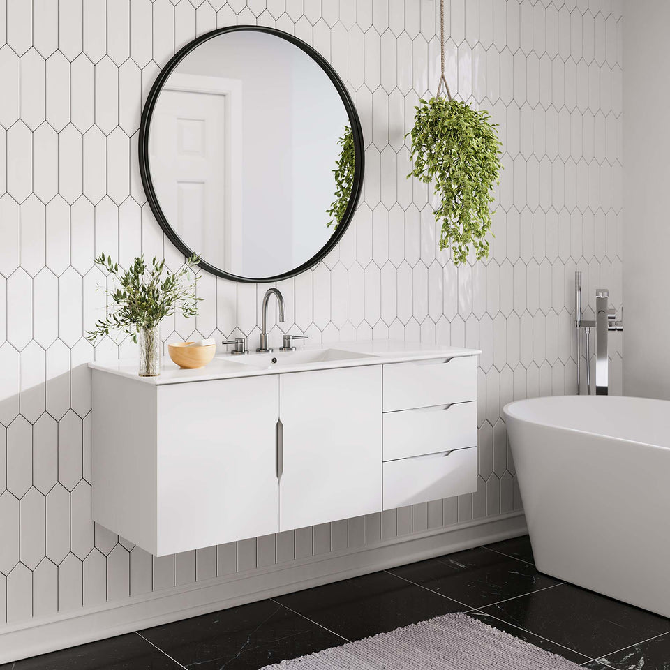 Vitality 48" Double or Single Sink Compatible (Not Included) Bathroom Vanity Cabinet by Modway