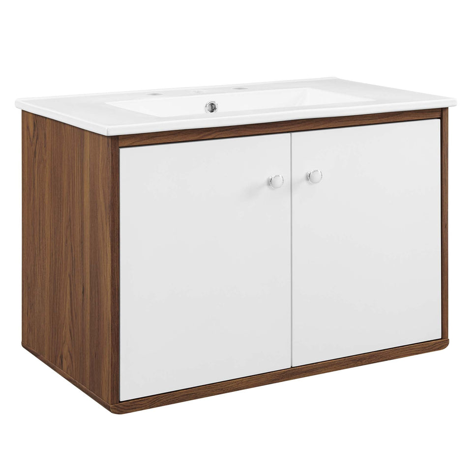 Transmit Wall-Mount Bathroom Vanity Basin Included by Modway