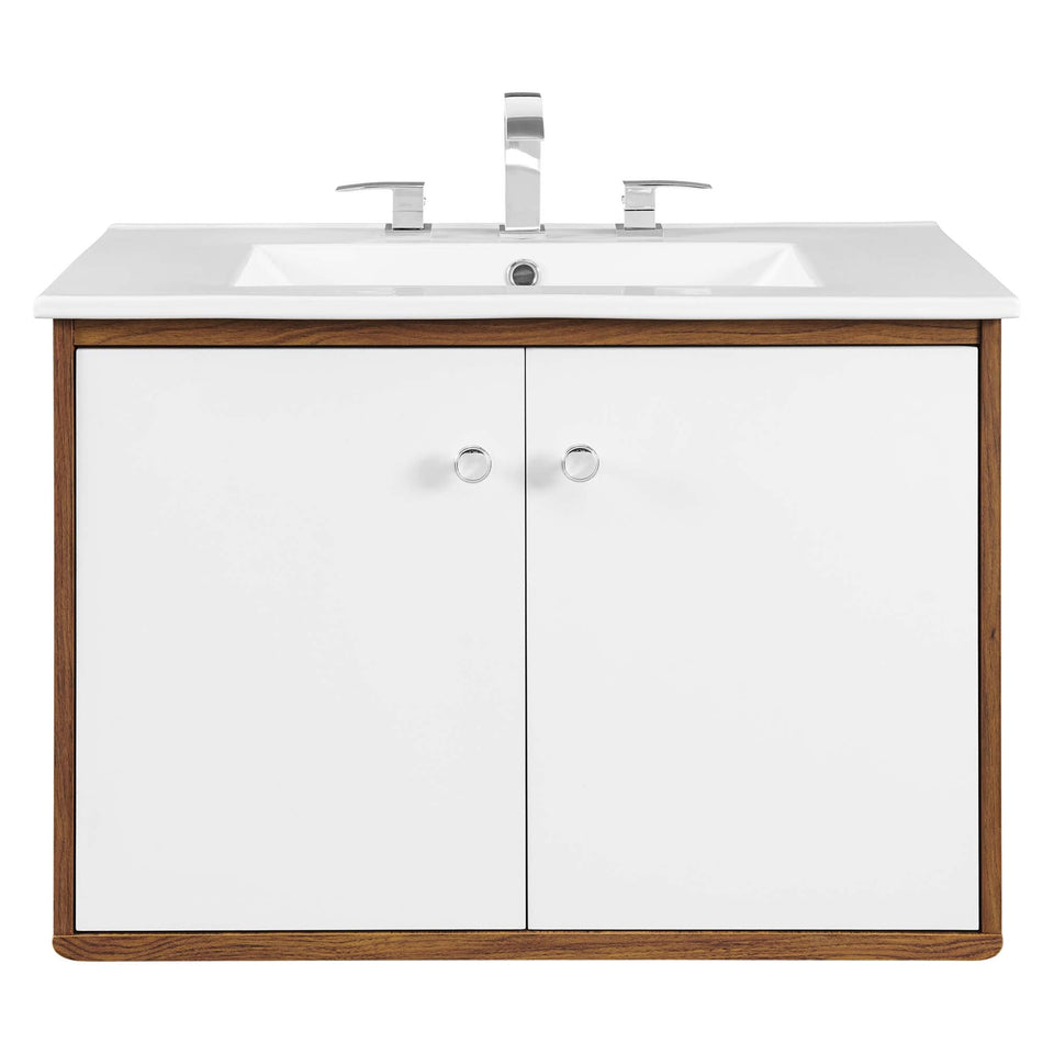 Transmit Wall-Mount Bathroom Vanity Basin Included by Modway