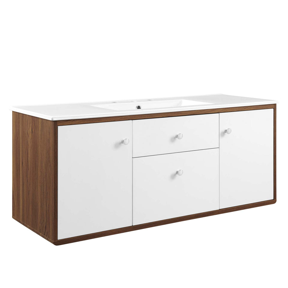 Transmit Wall-Mount Bathroom Vanity Basin Included by Modway