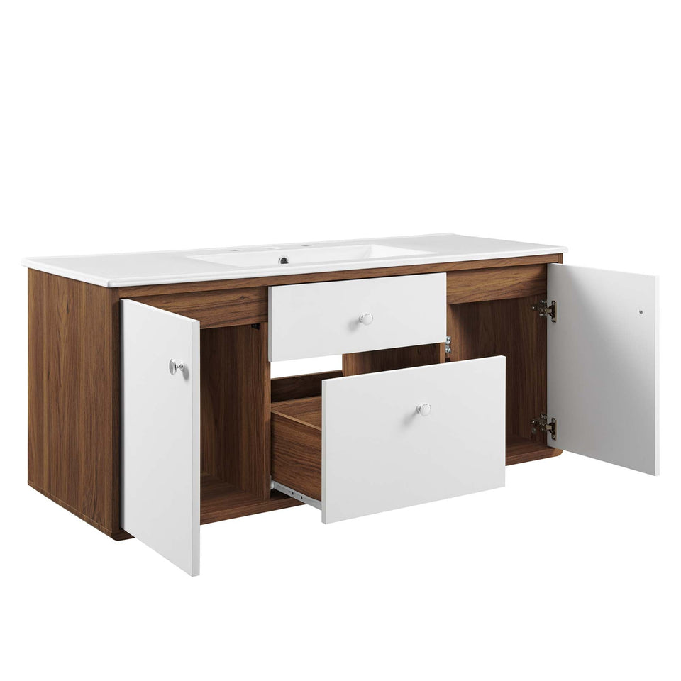 Transmit Wall-Mount Bathroom Vanity Basin Included by Modway