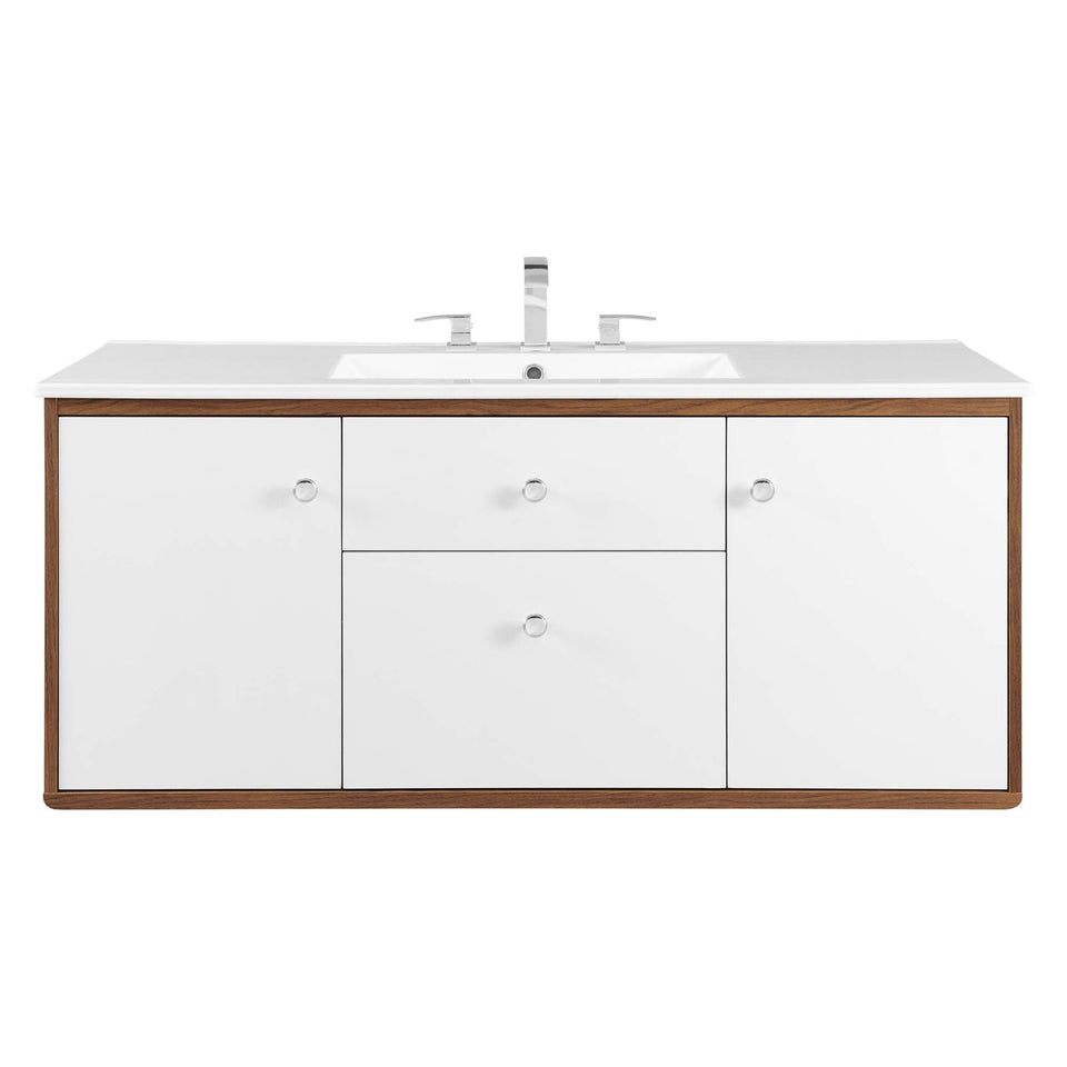 Transmit Wall-Mount Bathroom Vanity Basin Included by Modway