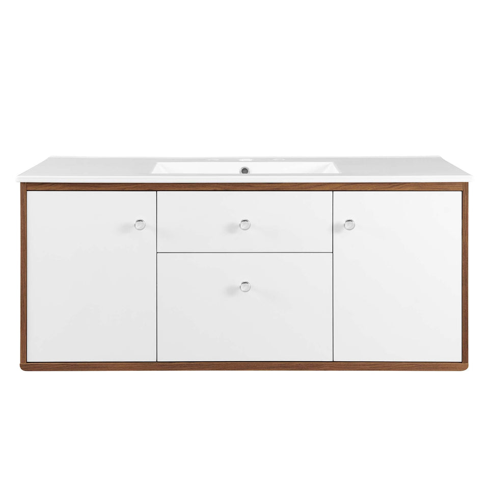 Transmit Wall-Mount Bathroom Vanity Basin Included by Modway