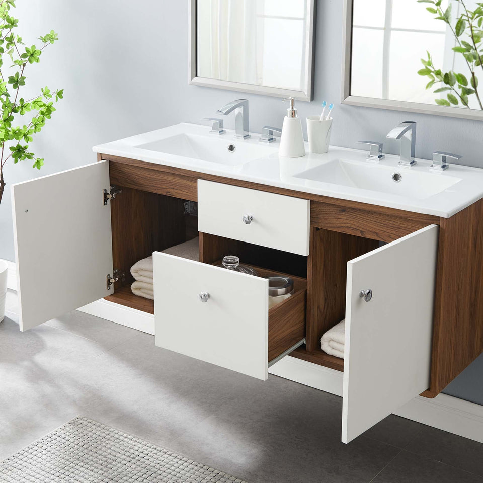 Transmit Wall-Mount Bathroom Vanity Basin Included by Modway