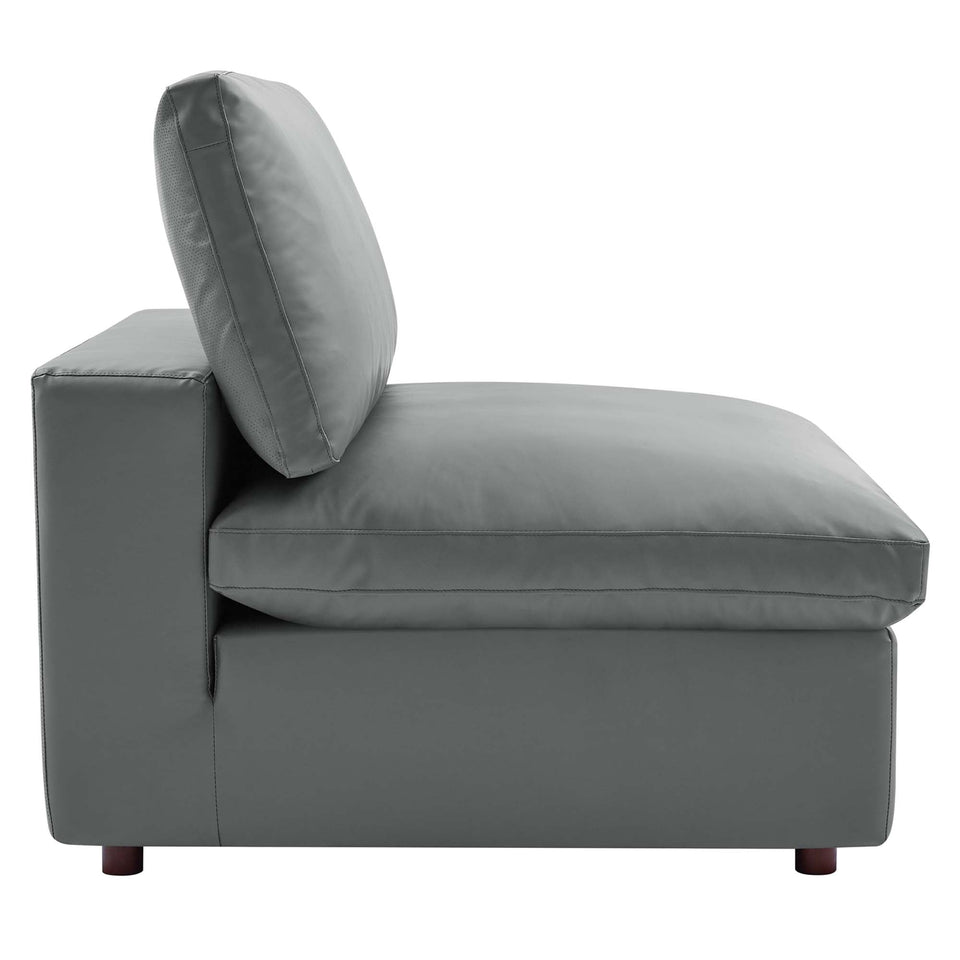 Commix Down Filled Overstuffed Vegan Leather 4-Seater Sofa by Modway