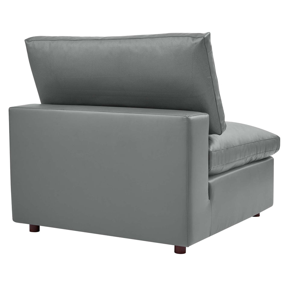 Commix Down Filled Overstuffed Vegan Leather 4-Seater Sofa by Modway