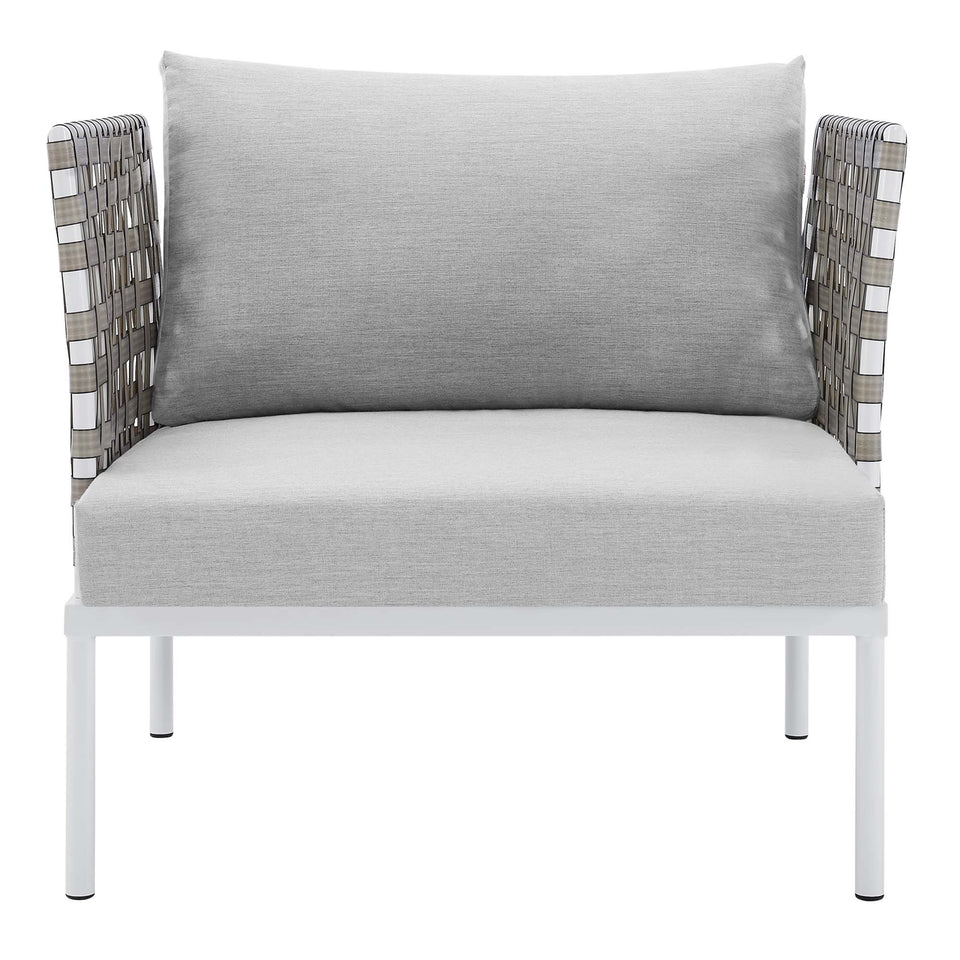 Harmony Sunbrella® Basket Weave Outdoor Patio Aluminum Armchair by Modway