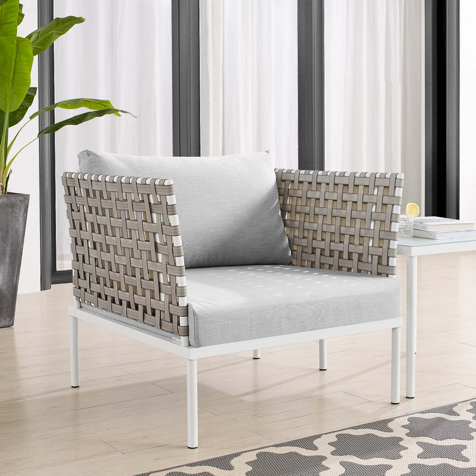 Harmony Sunbrella® Basket Weave Outdoor Patio Aluminum Armchair by Modway