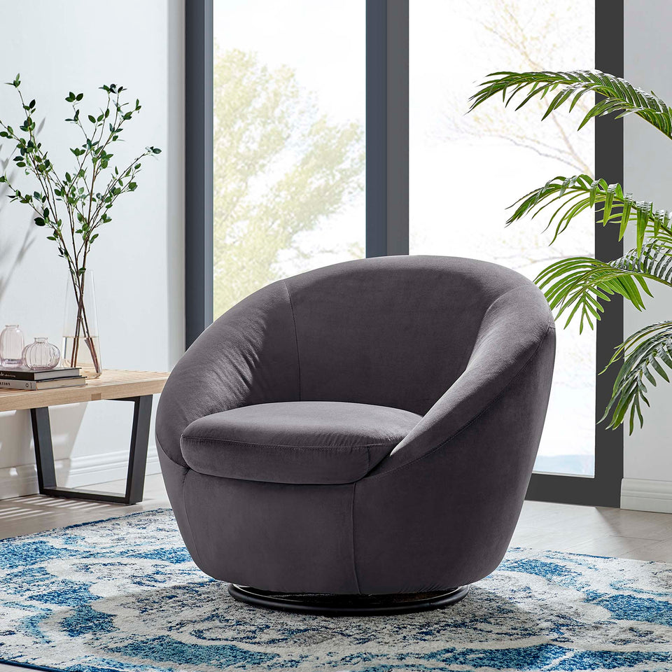 Buttercup Performance Velvet Swivel Chair by Modway
