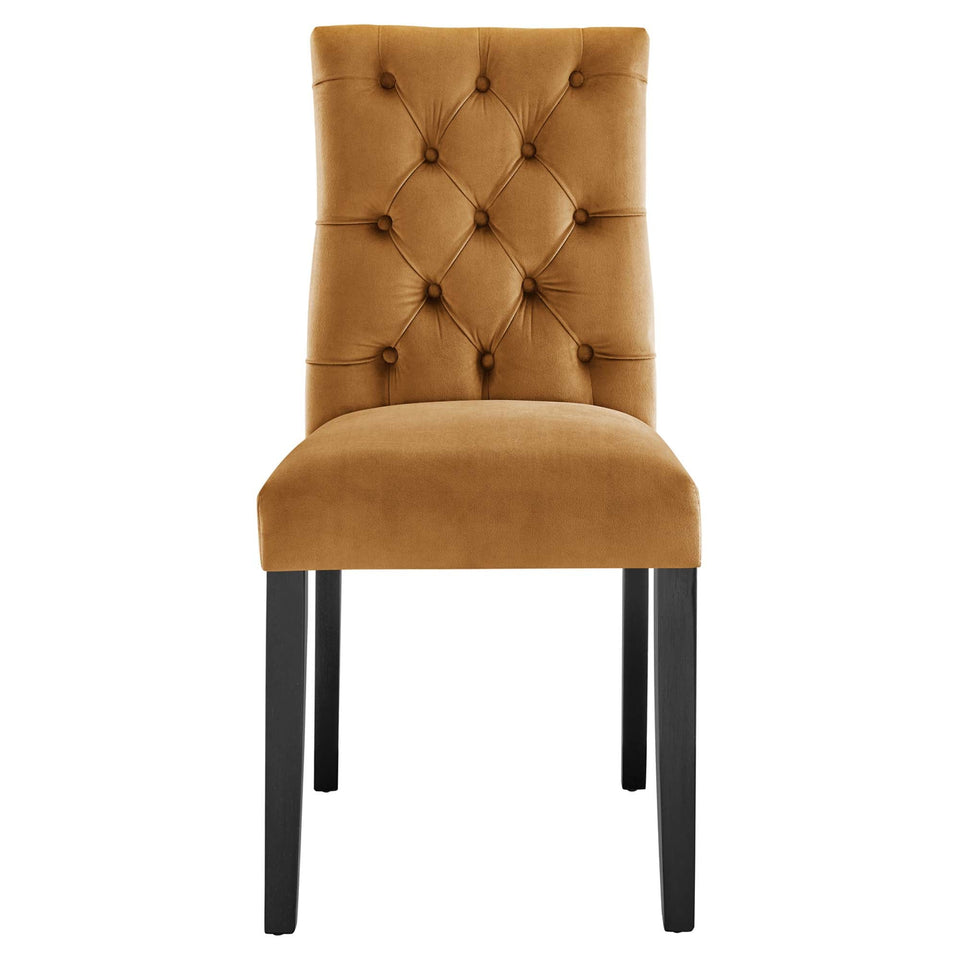 Duchess Performance Velvet Dining Chairs Set of 2 by Modway