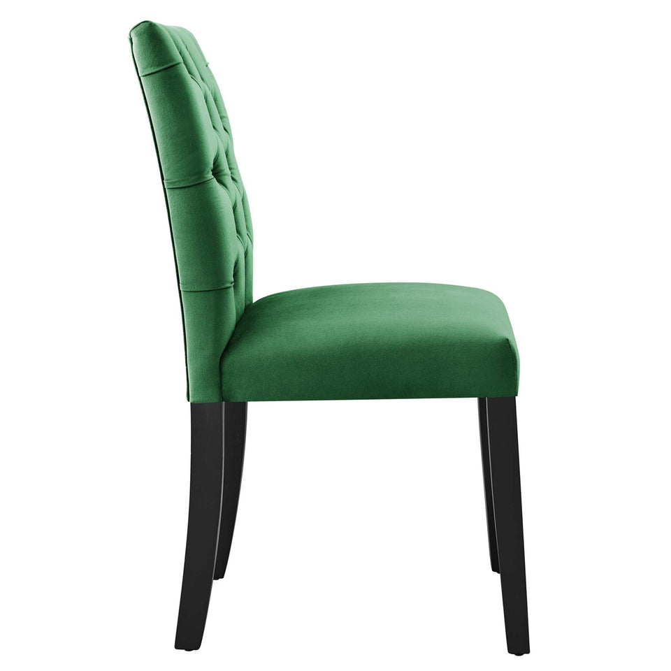 Duchess Performance Velvet Dining Chairs Set of 2 by Modway