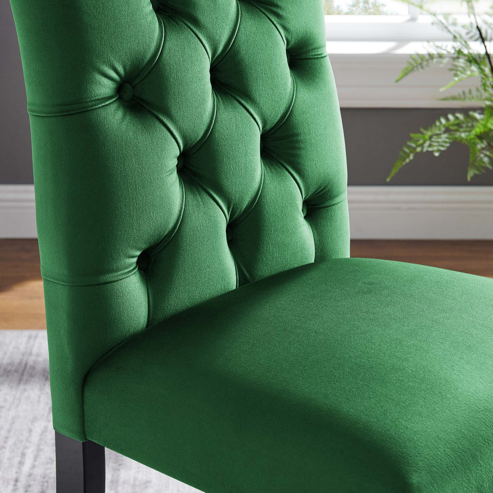 Duchess Performance Velvet Dining Chairs Set of 2 by Modway