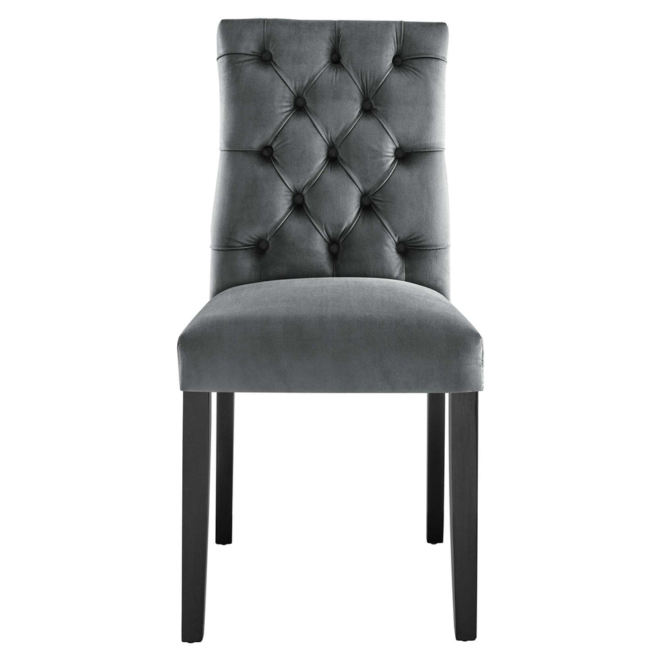 Duchess Performance Velvet Dining Chairs Set of 2 by Modway