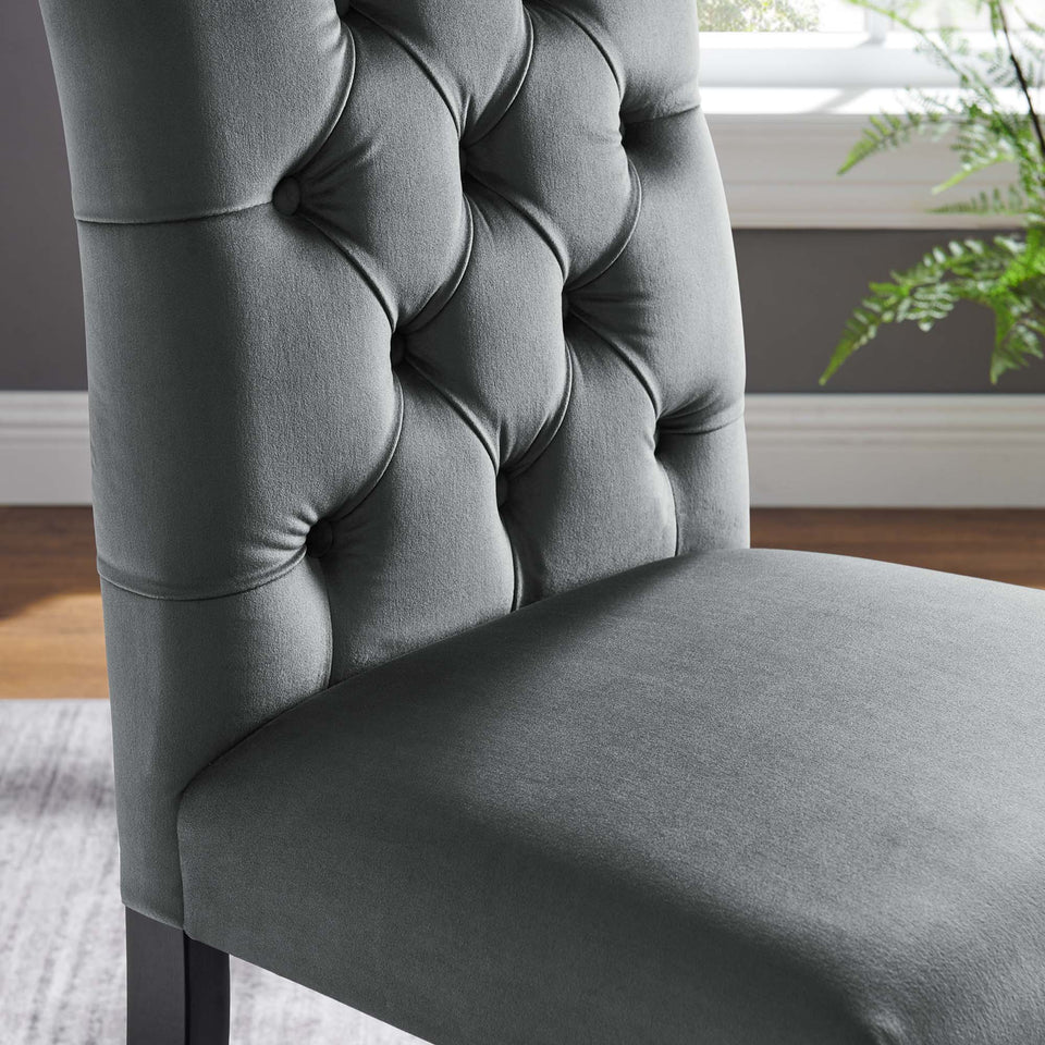 Duchess Performance Velvet Dining Chairs Set of 2 by Modway