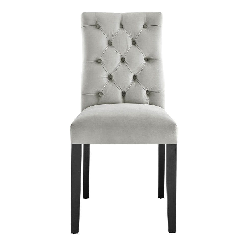 Duchess Performance Velvet Dining Chairs Set of 2 by Modway