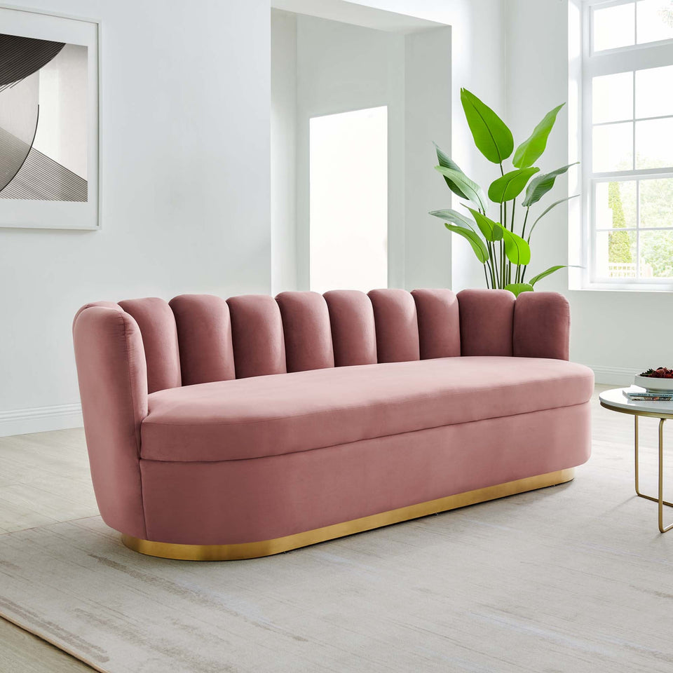 Victoria Channel Tufted Performance Velvet Sofa by Modway