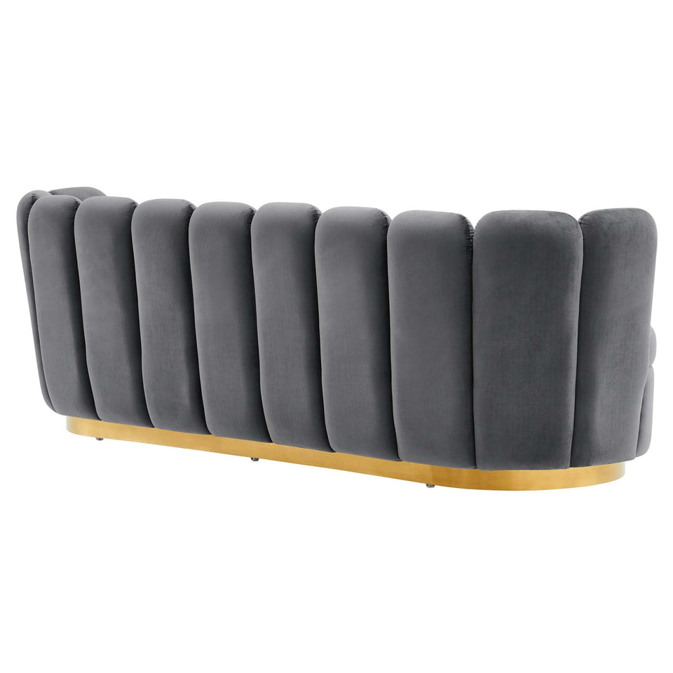 Victoria Channel Tufted Performance Velvet Sofa by Modway