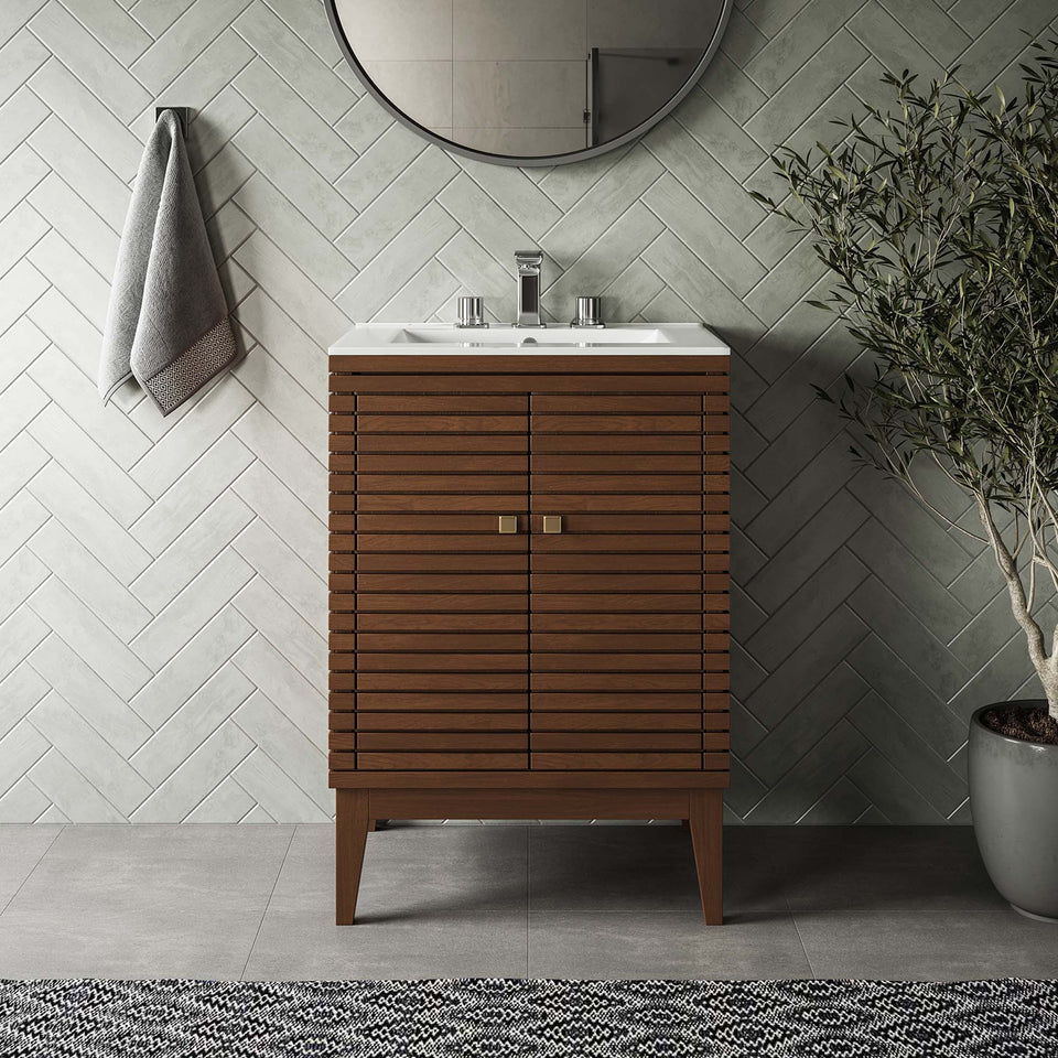 Ledger 24" Wood Bathroom Vanity Cabinet (Sink Basin Not Included) by Modway