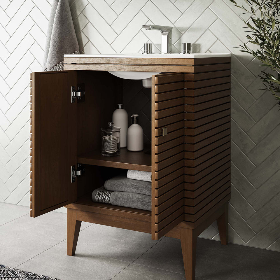 Ledger 24" Wood Bathroom Vanity Cabinet (Sink Basin Not Included) by Modway