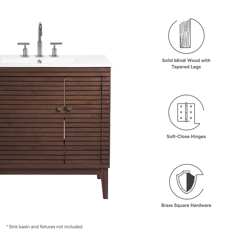 Ledger 36" Wood Bathroom Vanity Cabinet (Sink Basin Not Included) by Modway