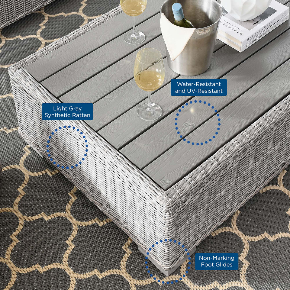 Conway 5-Piece Outdoor Patio Wicker Rattan Furniture Set by Modway