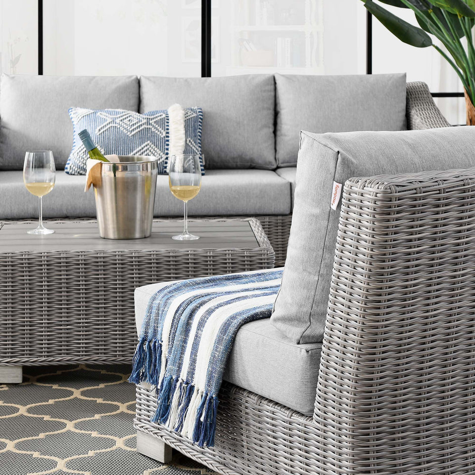 Conway 5-Piece Outdoor Patio Wicker Rattan Furniture Set by Modway