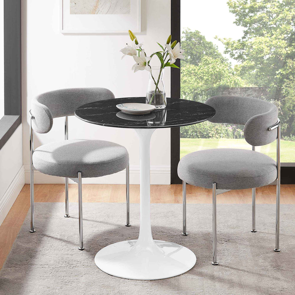 Lippa 28" Round Faux Marble Dining Table by Modway