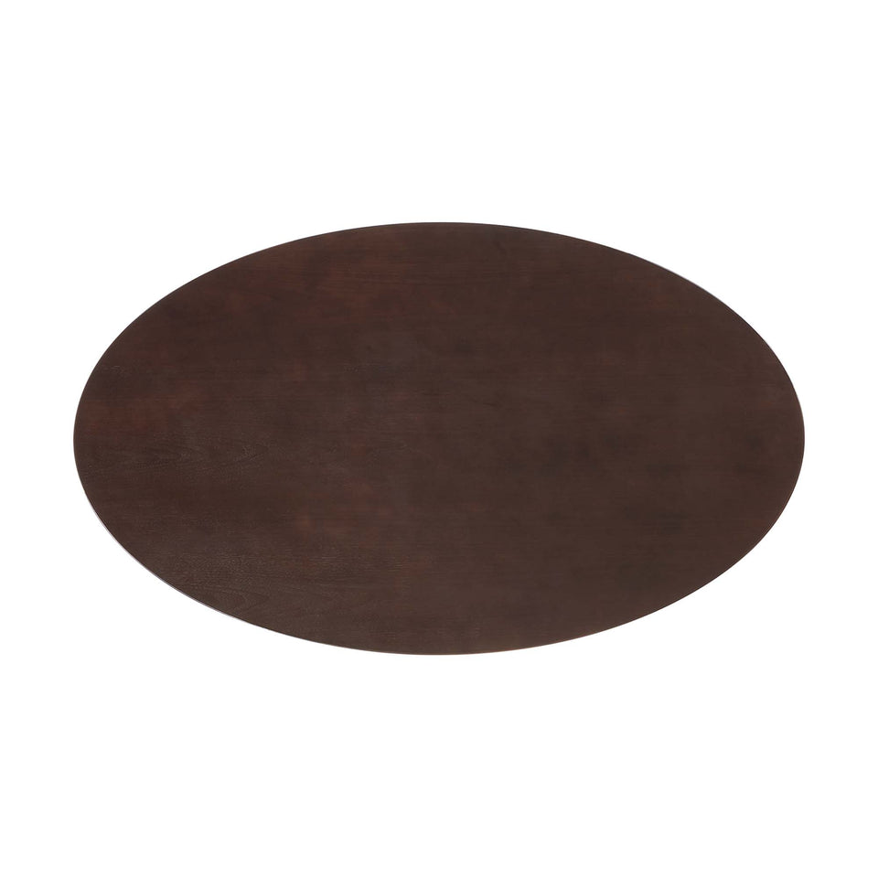 Lippa 60" Oval Cherry Walnut Wood Dining Table by Modway