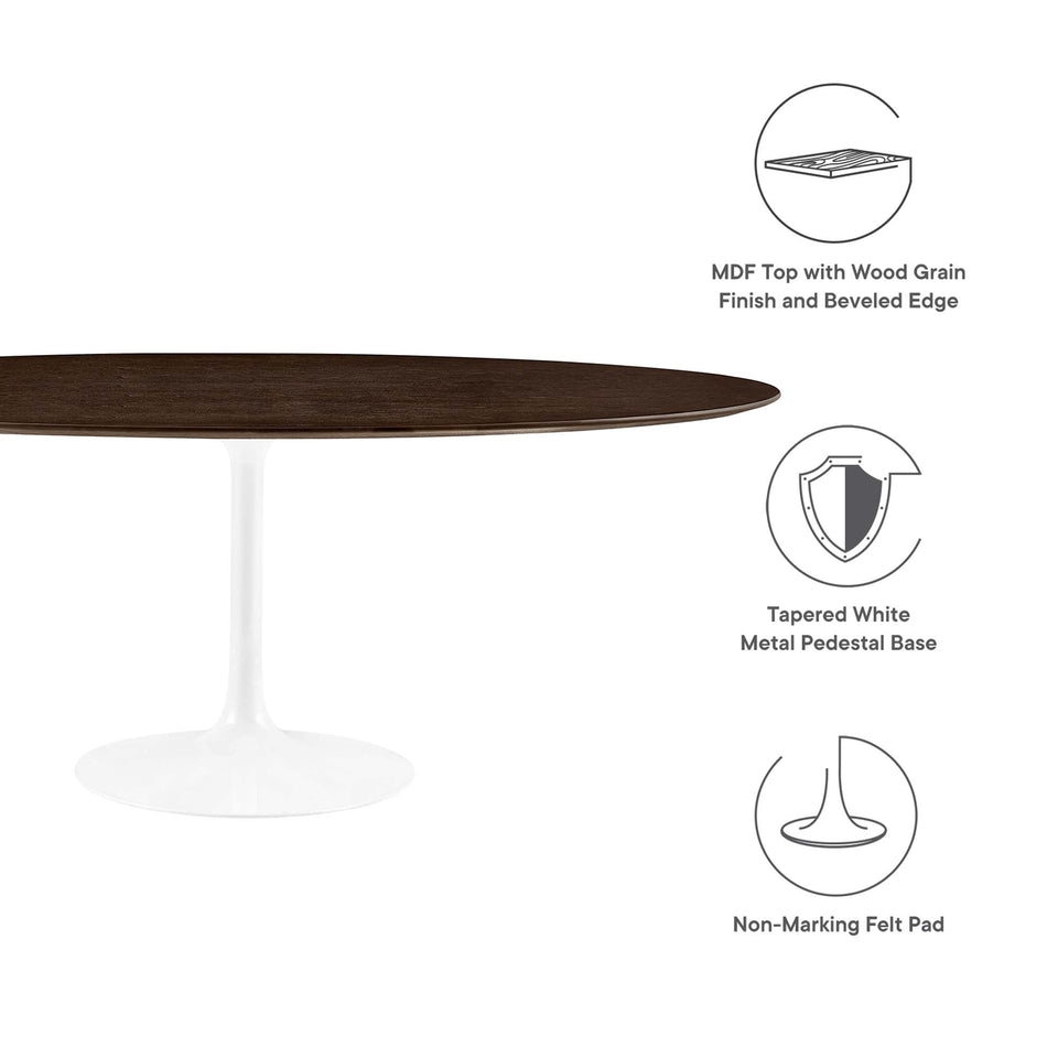 Lippa 78" Oval Wood Dining Table by Modway