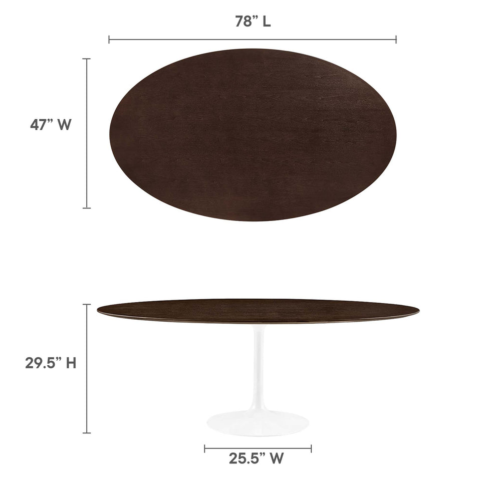 Lippa 78" Oval Wood Dining Table by Modway