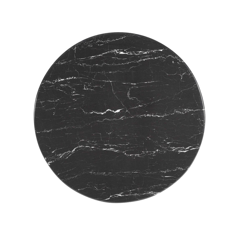 Lippa 28" Round Faux Marble Bar Table by Modway