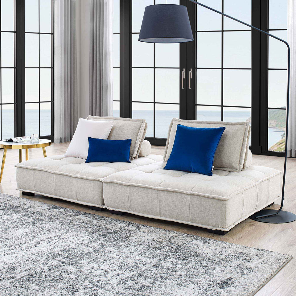 Saunter 2-Piece Tufted Fabric Fabric Loveseat by Modway