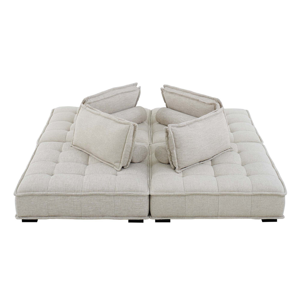 Saunter 4-Piece Tufted Fabric Fabric Sectional Sofa by Modway