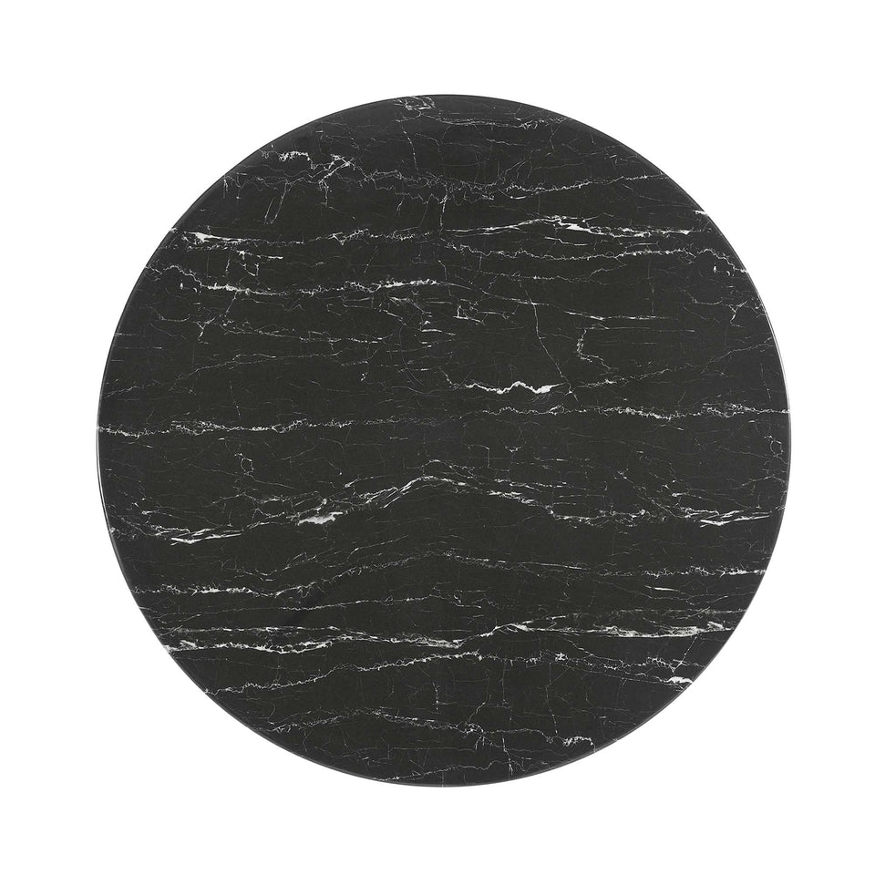 Lippa 40" Round Faux Marble Dining Table by Modway