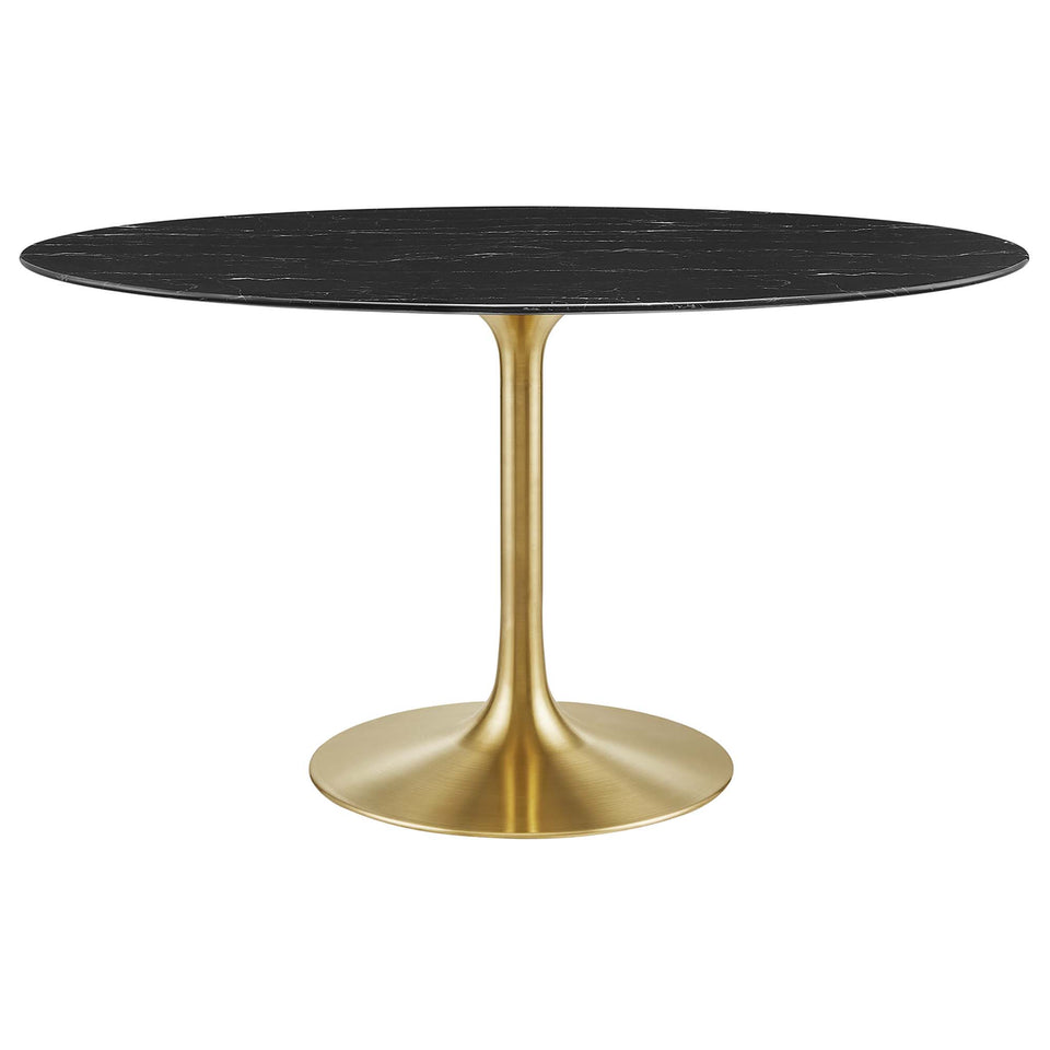 Lippa 54" Oval Faux Marble Dining Table by Modway